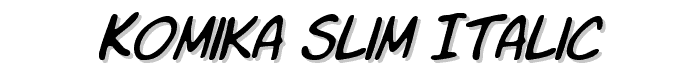 Komika Slim Italic font